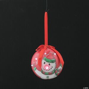 Led Snowman With Red Nose Ornament Set of 3